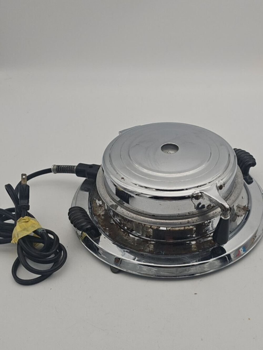 MANNING BOWMAN MEANS BEST SILVER WAFFLE MAKER / IRON, Works There Is Rust Parts